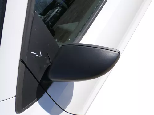 Polo 6R 6C mechanisch manuell Spiegel Außenspiegel links außen schwarz  MÄNGEL (184503)