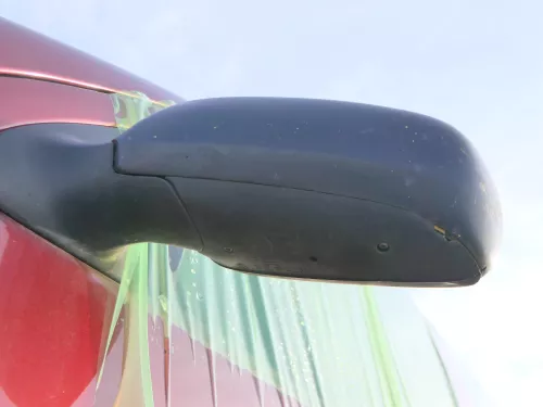 Skoda Fabia 6Y mechanischer Spiegel Außenspiegel links schwarz Glas (184627)