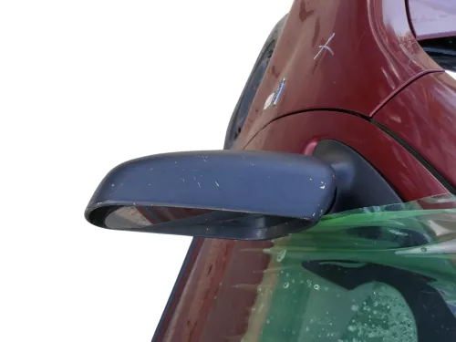 Skoda Fabia 6Y mechanischer Spiegel Außenspiegel links schwarz Glas (184627)