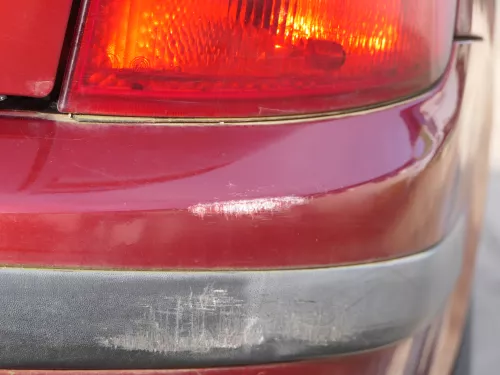 Skoda Fabia 6Y Kombi Stufenhec Stoßstange hinten Heckstoßstange rot braun LF3T (184630)