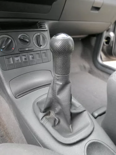 VW Lupo Polo 6N2 Schaltknauf Schaltsack Schaltung Schaltknüppel schwarz Leder