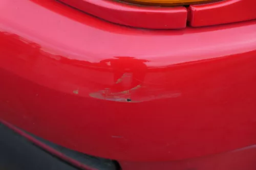 VW Polo 6N Stoßstange vorne 2-geteilte Frontstoßstange rot LP3G Stoßfänger (184675)