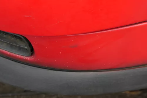 VW Polo 6N Stoßstange vorne 2-geteilte Frontstoßstange rot LP3G Stoßfänger (184675)