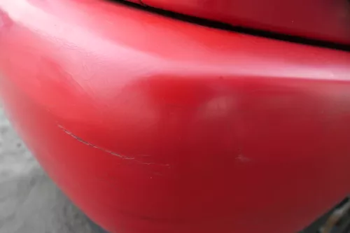 Polo 6N Stoßstange hinten 2-geteilte Heckstoßstange rot LP3G schwarz Stoßfänger (184677)