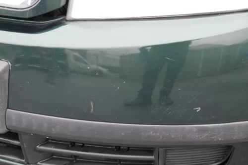 Skoda Fabia 6Y Stoßstange Stoßfänger vorne silber grün LF8C 2000-2004 (184735)