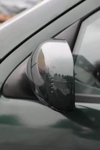 Skoda Fabia 6Y elektrisch Spiegel Außenspiegel links mit Glas grün LF8C (184738)