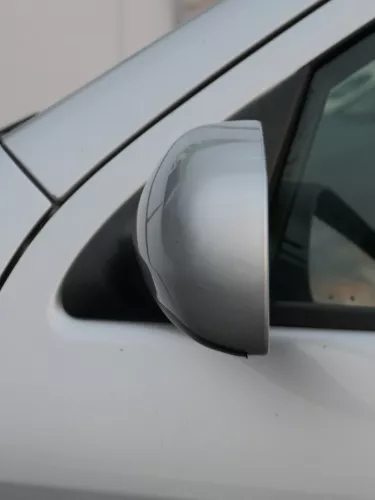 Skoda Fabia 6Y elektrisch Spiegel Außenspiegel links mit Glas silber grau LF7T (184849)