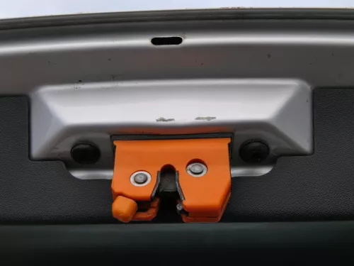 Fabia 6Y6 Schrägheck Heckklappe Kofferraumklappe hinten grau silber LF7T Scheibe (184854)