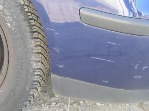 VW Polo 9N Stoßstange Frontstoßstange vorne blau LB5N (184905)