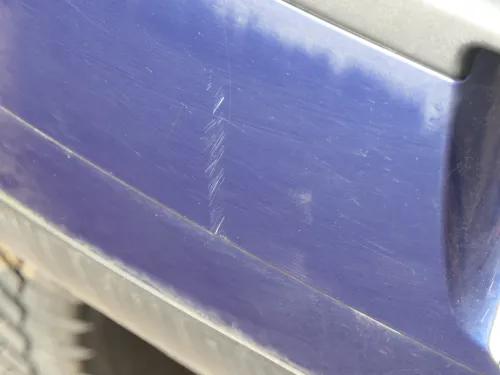 VW Polo 9N 9N3 Stoßstange Heckstoßstange hinten blau LB5N (184917)