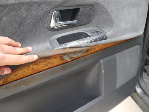 1x VW Sharan 7M Türverkleidung Verkleidung Tür hinten links Facelift anthrazit (184936)