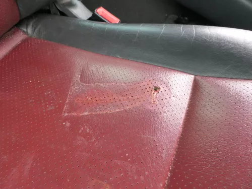 Sharan 7M Galaxy 1x Sitz hinten Rücksitz 6+7 Sitz rot Leder mitte/rechts/link ro (184941)