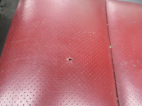 VW Sharan 7M Galaxy 1x Sitz hinten rechts Rücksitz 6+7 Sitz Leder rot (184942)