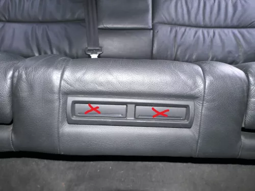 A6 4B Kombi Avant Rückbank Sitz Rücksitz Buffalino schwarz Leder Kindersitz (184986)