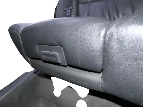 A6 4B Kombi Avant Rückbank Sitz Rücksitz Buffalino schwarz Leder Kindersitz (184986)