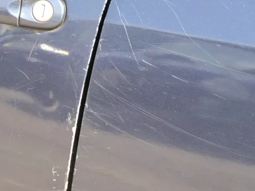 VW Golf Plus 5M Tür hinten links silber blau LC5F - mit Rahmen (185025)