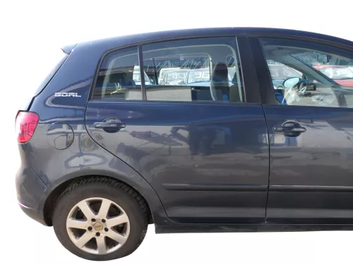 VW Golf Plus 5M 6 521 Türblatt Tür hinten rechts blau LC5F + Rahmen