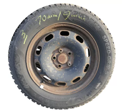 4x Golf 4 195/65 R15 91T Winterreifen M+S Reifen 6jx15H2 ET38 ca. 9-10mm Felgen (185098)