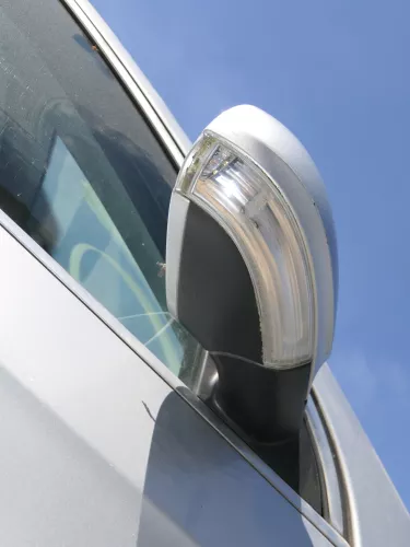 Passat 3C elektrischer Spiegel Außenspiegel rechts +Glas Blinker silber LA7W (185100)