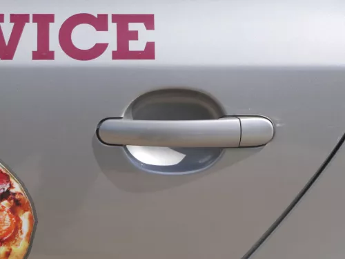 Skoda Fabia 5J Limousine Tür hinten links braun LF8H - ohne Anbauteile (185111)