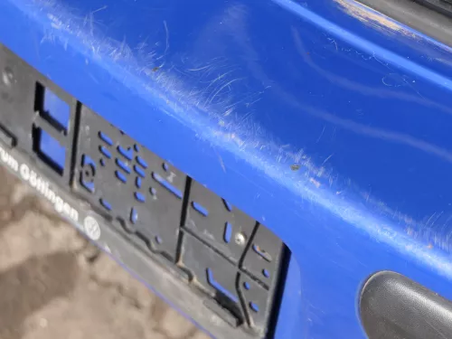 VW Golf 4 Limousine Stoßstange hinten Heckstoßstange Stoßfänger blau LW5Z (185169)