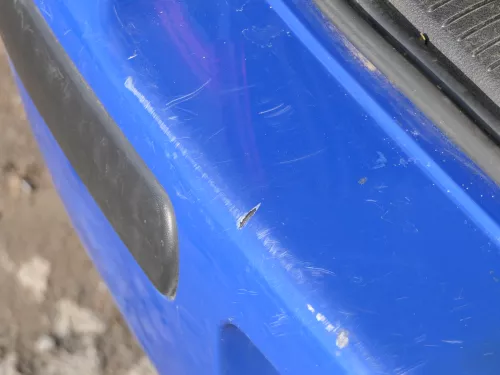 VW Golf 4 Limousine Stoßstange hinten Heckstoßstange Stoßfänger blau LW5Z (185169)