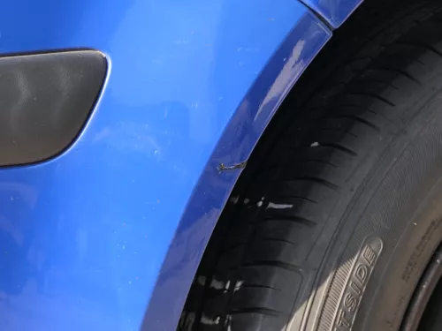 VW Golf 4 Limousine Stoßstange hinten Heckstoßstange Stoßfänger blau LW5Z (185169)