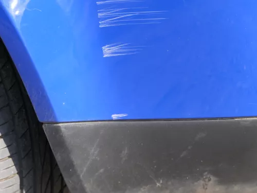 VW Golf 4 Limousine Stoßstange hinten Heckstoßstange Stoßfänger blau LW5Z (185169)