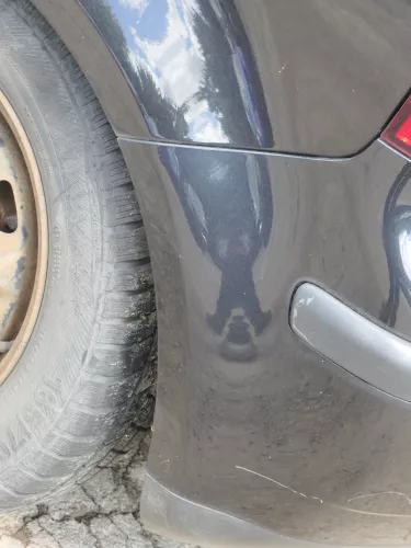 VW Polo 9N 9N3 Stoßstange Heckstoßstange hinten schwarz LC9Z (185206)