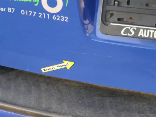 Golf 4 Bora Kombi Variant Heckklappe Klappe Scheibe hinten blau LA5C ohne Anbaut (185212)