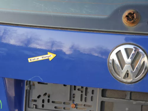 Golf 4 Bora Kombi Variant Heckklappe Klappe Scheibe hinten blau LA5C ohne Anbaut (185212)