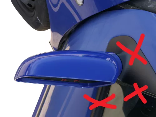 Golf 4 Bora NUR Kappe Abdeckung vom Spiegel vorne links Außenspiegel blau LA5C (185213)