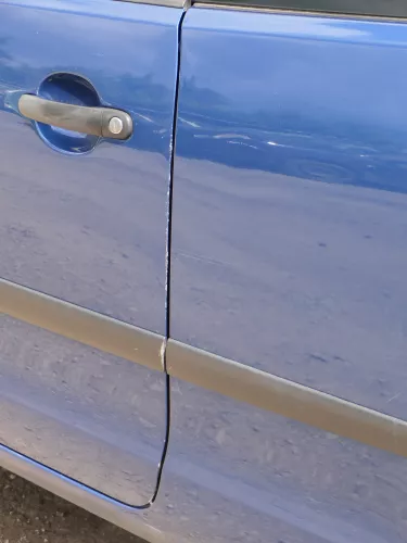 VW Polo 9N 9N3 Tür vorne links Fahrertür 2/3-Türer blau LA5K -ohne Anbauteile (185283)