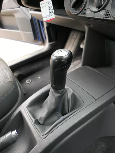 VW Polo 9N 9N3 Schaltknauf Schaltsack Schaltung 6Q1711113G Leder schwarz blaue (185292)