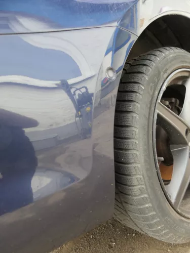 Golf 7 5G AU Kombi Variant Stoßstange hinten Heckstoßstange blau LH5X Spoile PDC (185460)