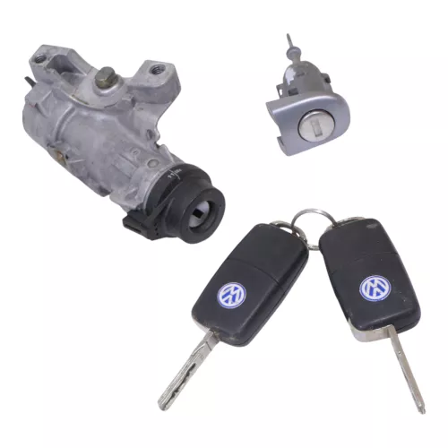 VW Polo 9N 9N3 Schloßsystem 1x Türschloß links 2 xSchlüssel Schloß Zündschloß