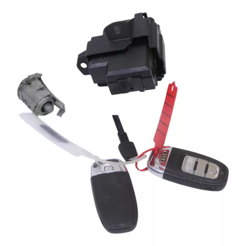 Audi A4 8K B8 Zündschloß Schloß Zündung 2 Schlüssel 8K0909131C + Türschloß links (149786)