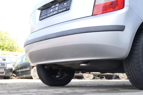 Skoda Fabia 6Y Schrägheck Stoßstange hinten Heckstoßstange silber grau LF7T (171571)