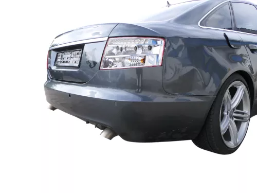 Audi A6 4F C6 Limousine Stoßstange hinten Heckstoßstange grau LZ7S PDC S-line (185866)