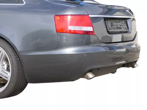 Audi A6 4F C6 Limousine Stoßstange hinten Heckstoßstange grau LZ7S PDC S-line (185866)