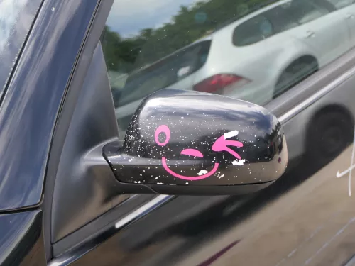 VW Lupo Arosa manueller Spiegel Außenspiegel links manuell schwarz L041