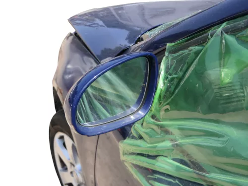 VW Passat 3C elektrischer Spiegel Außenspiegel links mit Glas Blinke blau LA5E (186191)