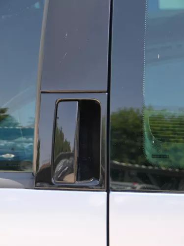 Skoda Roomster 5J Tür hinten links blau LF5Y (ohne Anbauteile - mit Scheibe) (186255)