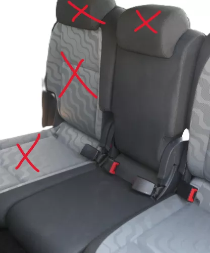 Roomster 5J Sitz Rückbank Rücksitzbank Lehne hinten mitte mittig