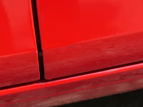 Skoda Fabia 5J Limousine Tür hinten links rot LF3K - ohne Anbauteile (186438)