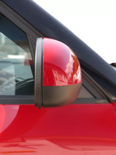 Skoda Fabia 5J mechanisch Spiegel Außenspiegel rechts mit Glas rot LF3K (186439)