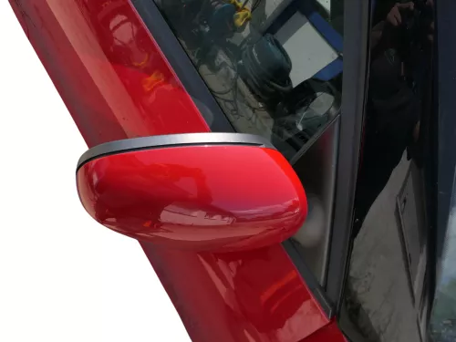 Skoda Fabia 5J mechanisch Spiegel Außenspiegel rechts mit Glas rot LF3K (186439)