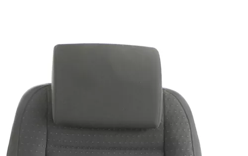 VW Touran 1T Kopfstütze hinten mitte dunkel anthrazit off-black weiße Nähte (111194)