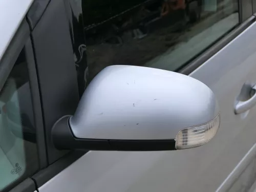 VW Touran 1T elektrischer Spiegel Außenspiegel beheizt links silber LA7W