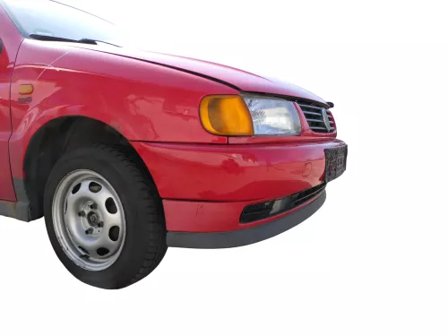 VW Polo 6N Stoßstange vorne 2-geteilte Frontstoßstange rot LP3G Stoßfänger +Nebe (186578)
